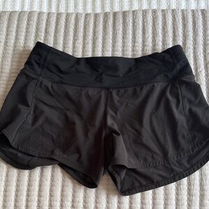 High rise speed ups. lululemon athletica Black Athletic Shorts